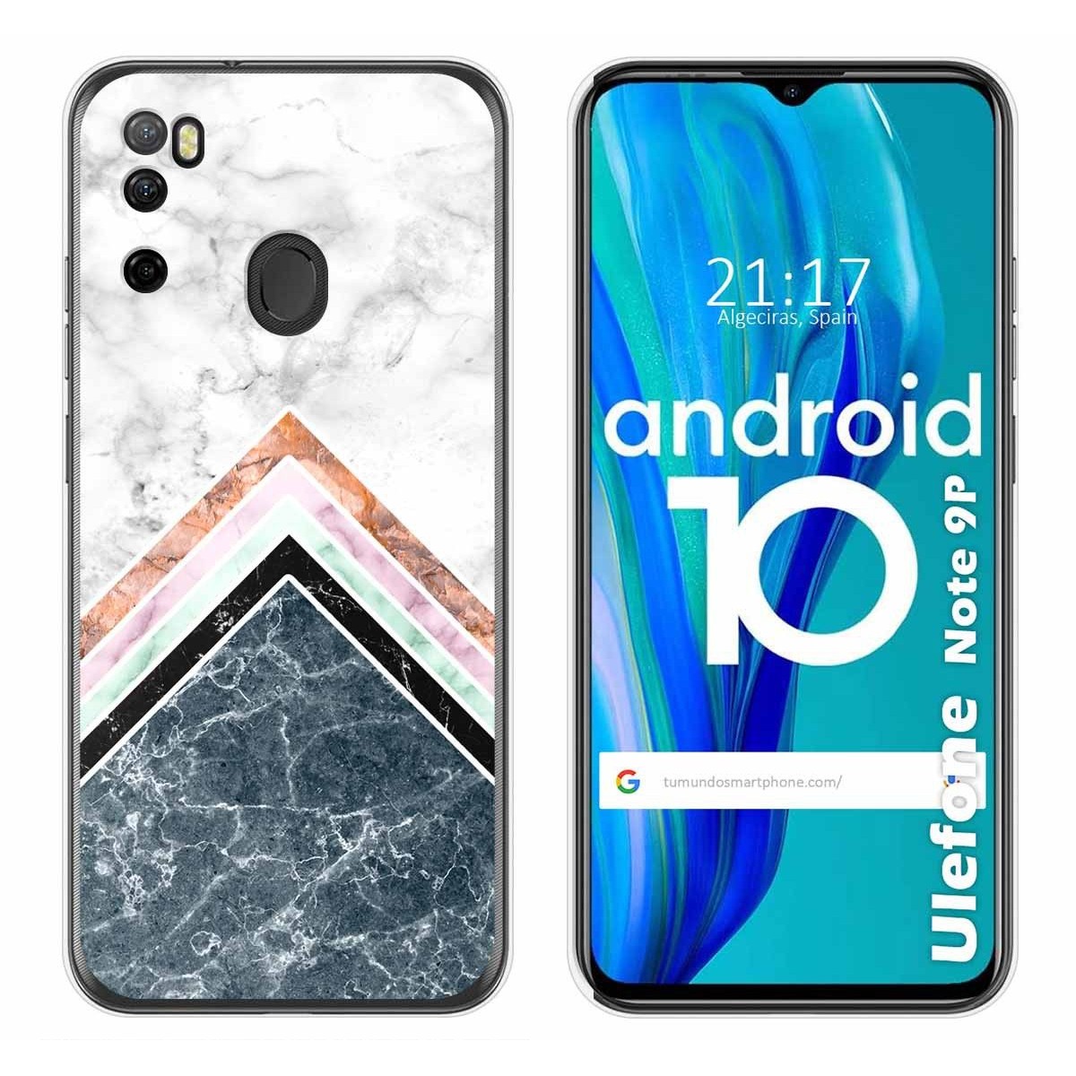 Funda Gel Tpu para Ulefone Armor Note 9P diseño Mármol 05 Dibujos