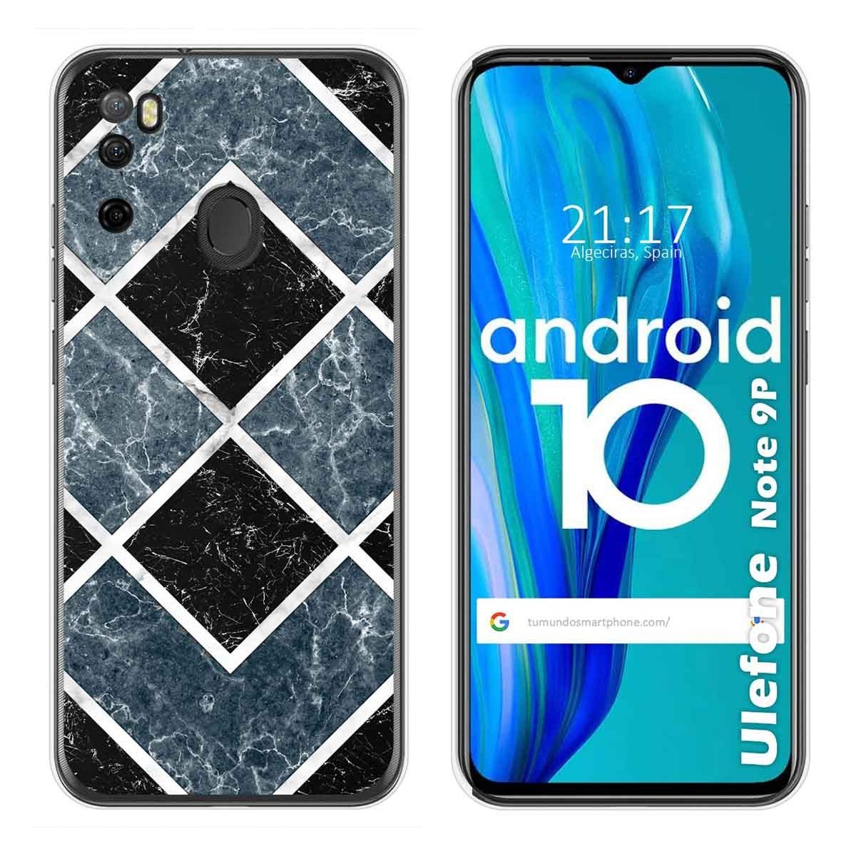 Funda Gel Tpu para Ulefone Armor Note 9P diseño Mármol 06 Dibujos