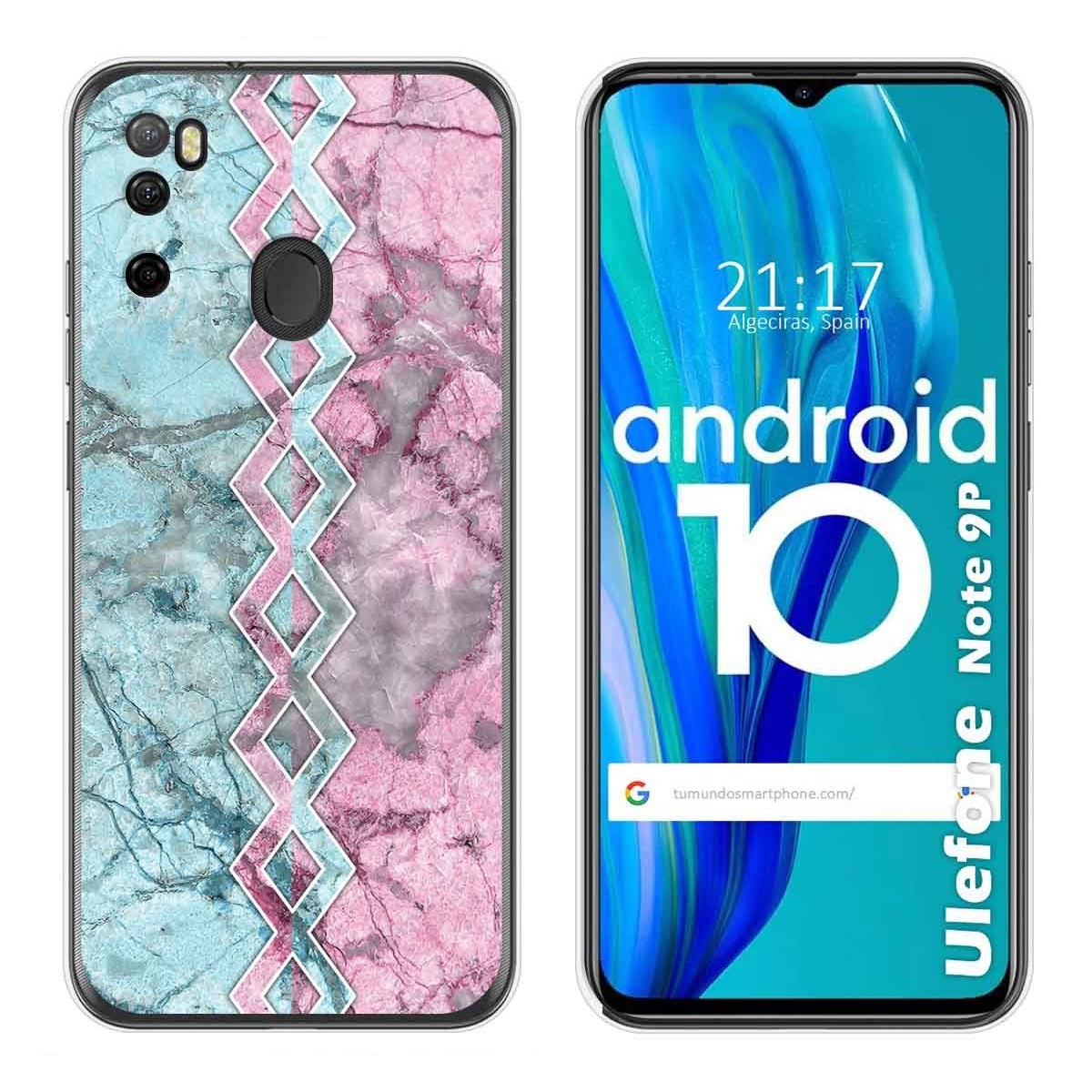 Funda Gel Tpu para Ulefone Armor Note 9P diseño Mármol 08 Dibujos