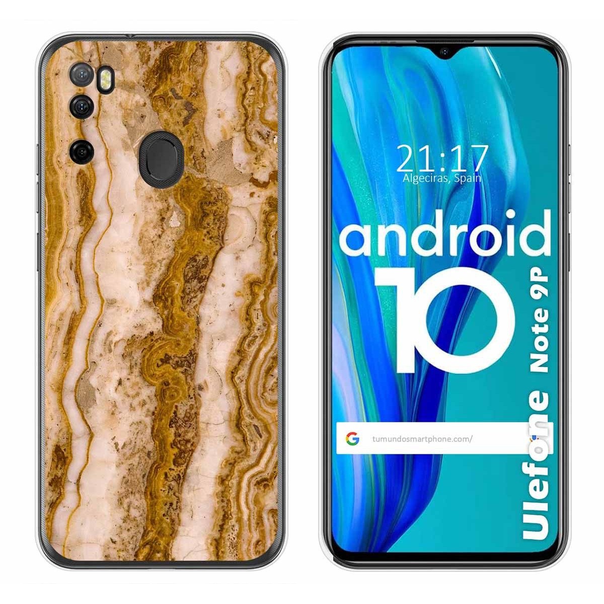 Funda Gel Tpu para Ulefone Armor Note 9P diseño Mármol 10 Dibujos