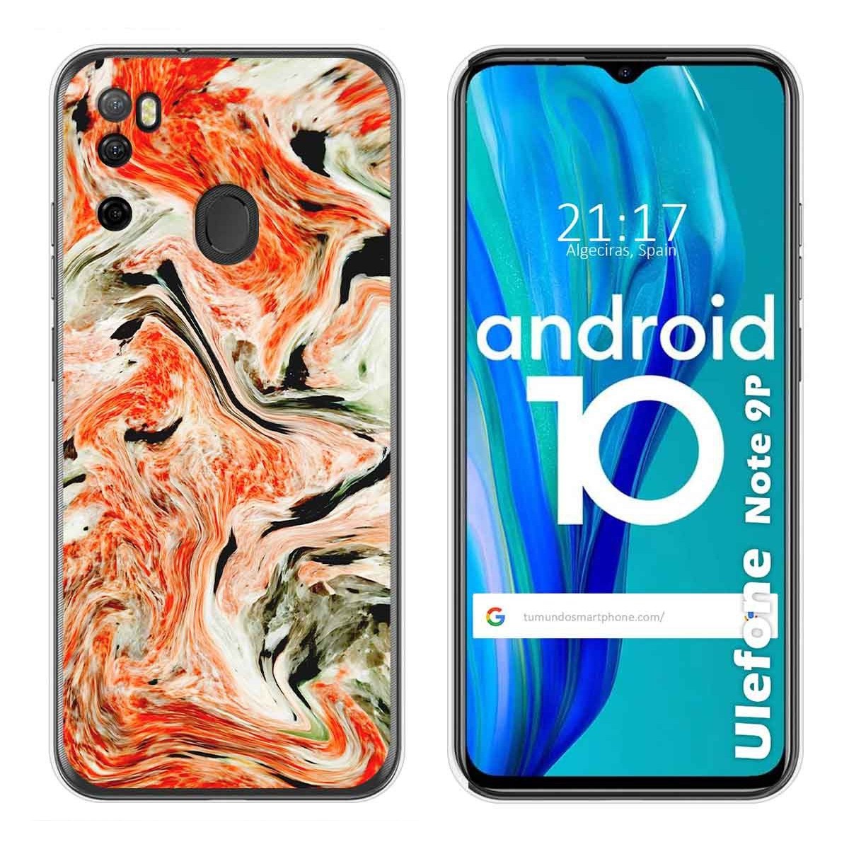 Funda Gel Tpu para Ulefone Armor Note 9P diseño Mármol 12 Dibujos