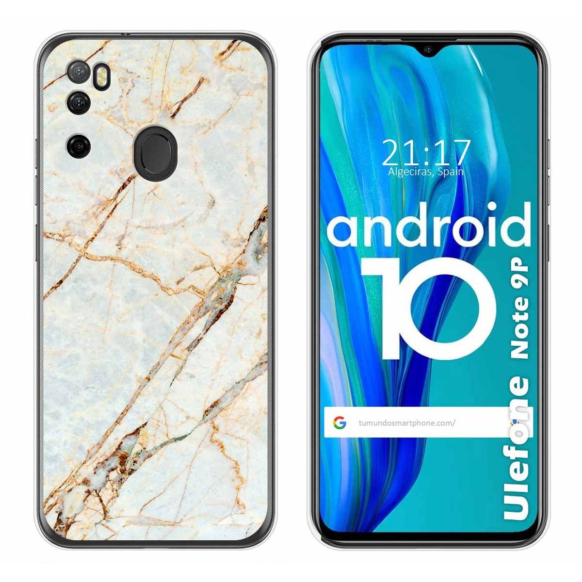 Funda Gel Tpu para Ulefone Armor Note 9P diseño Mármol 13 Dibujos