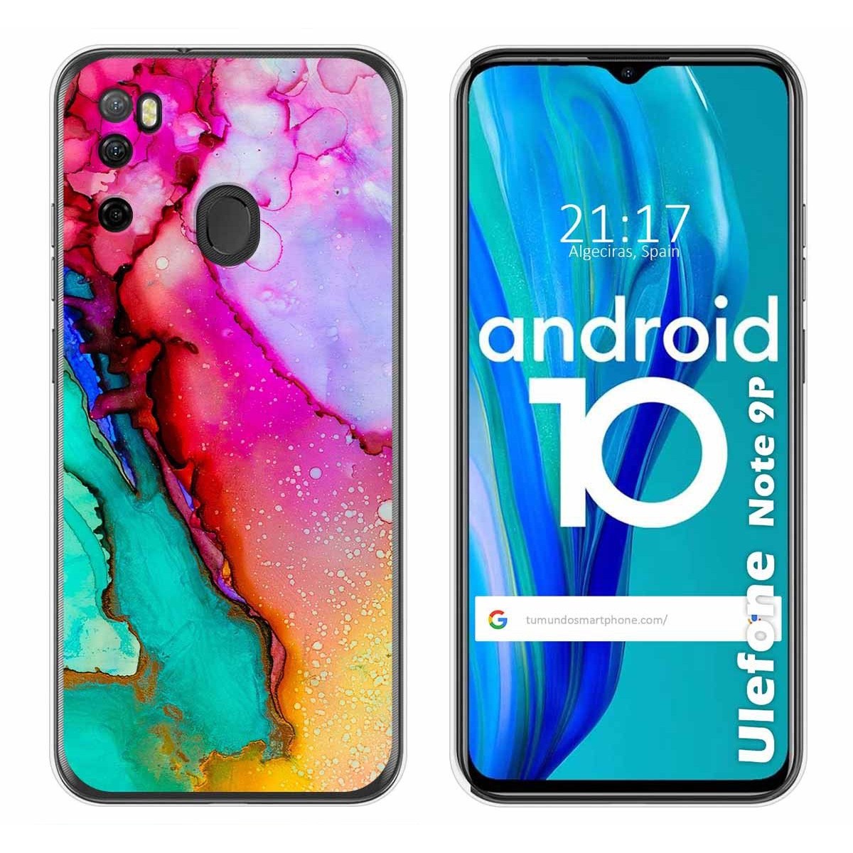 Funda Gel Tpu para Ulefone Armor Note 9P diseño Mármol 15 Dibujos