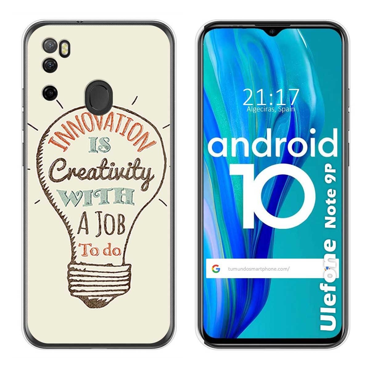 Funda Gel Tpu para Ulefone Armor Note 9P diseño Creativity Dibujos