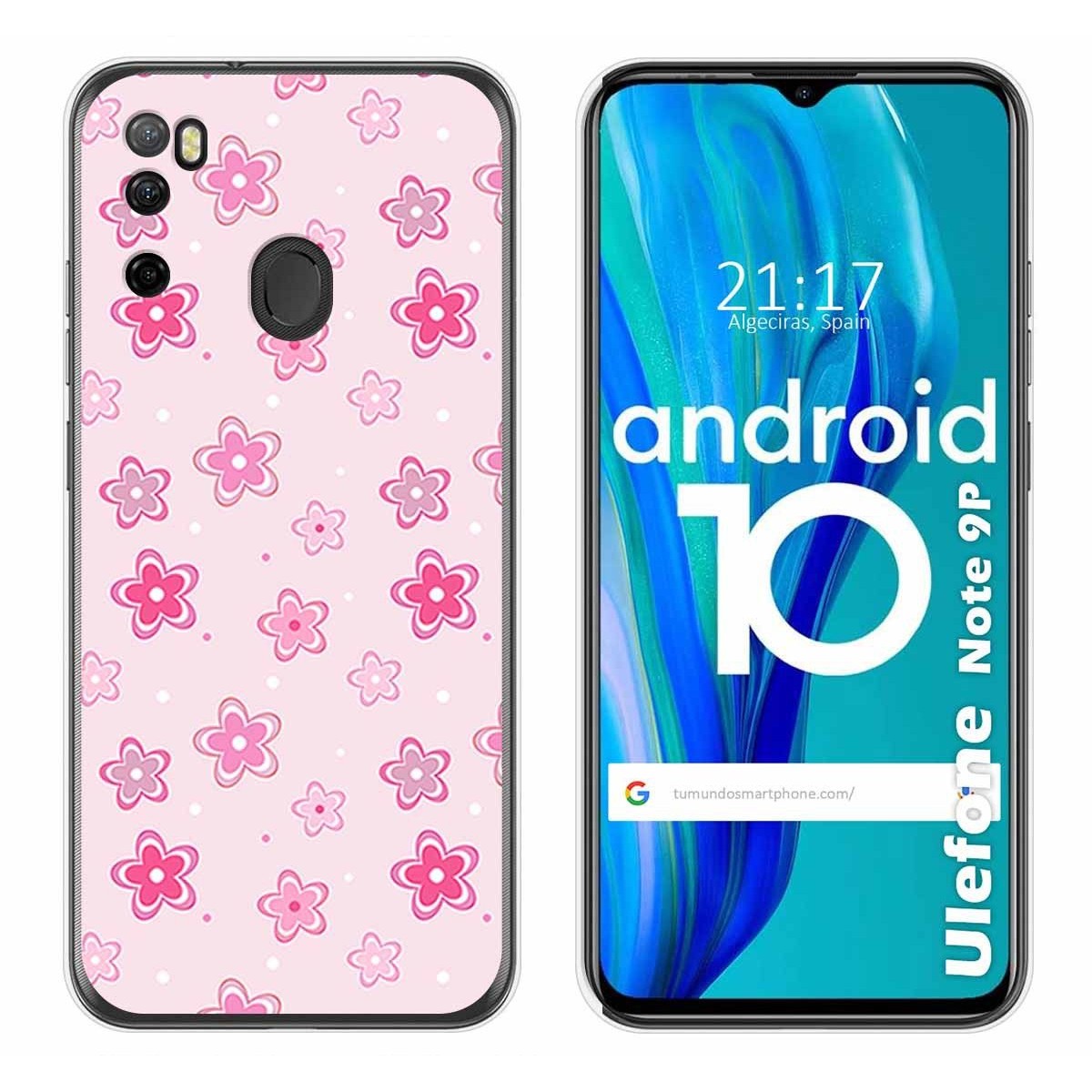 Funda Gel Tpu para Ulefone Armor Note 9P diseño Flores Dibujos