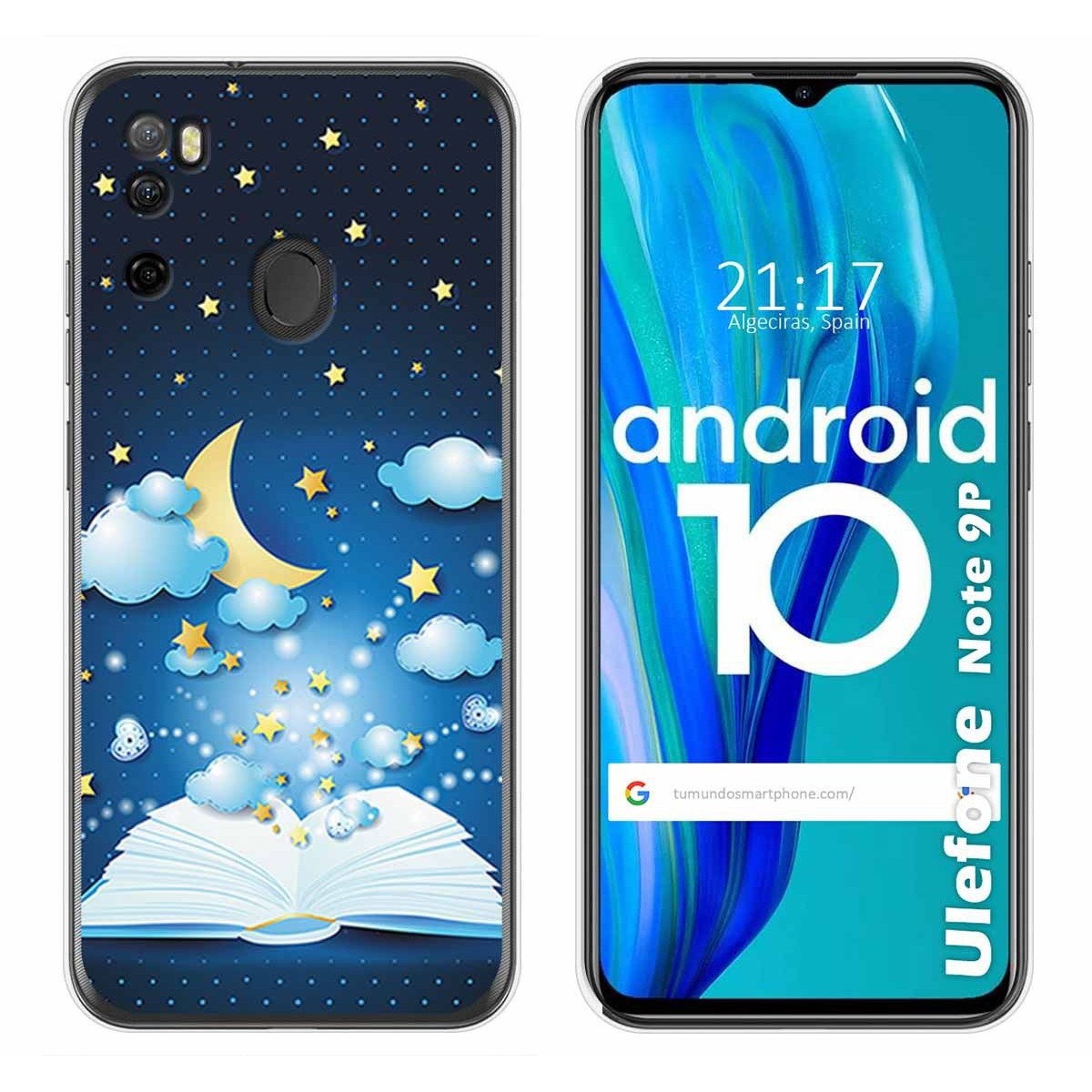 Funda Gel Tpu para Ulefone Armor Note 9P diseño Libro Cuentos Dibujos