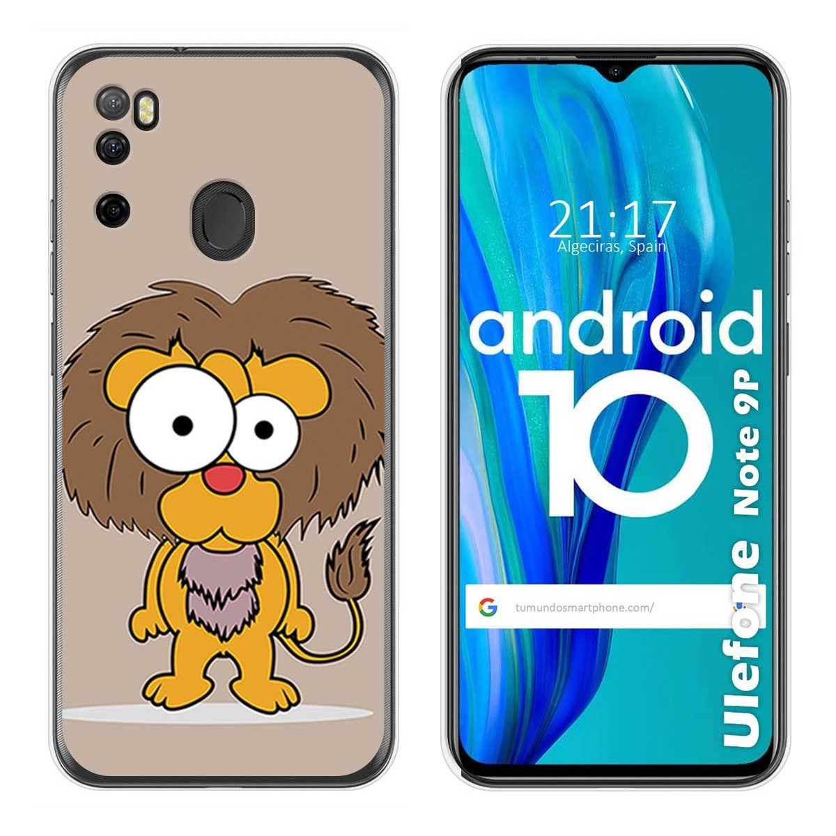 Funda Gel Tpu para Ulefone Armor Note 9P diseño Leon Dibujos
