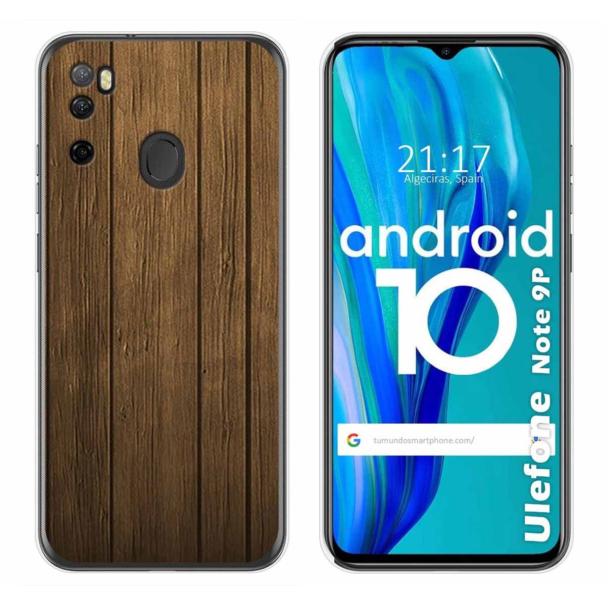 Funda Gel Tpu para Ulefone Armor Note 9P diseño Madera Dibujos