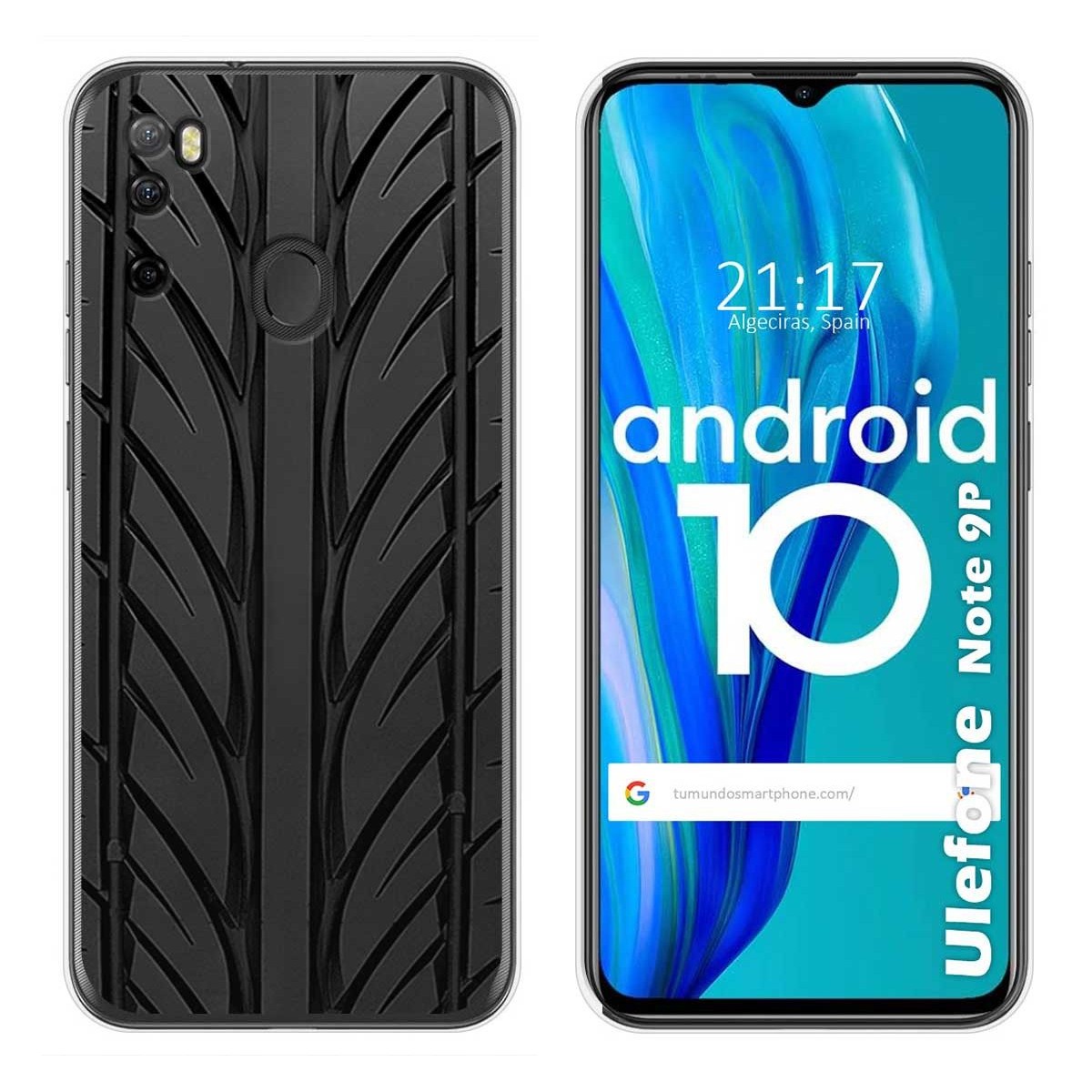 Funda Gel Tpu para Ulefone Armor Note 9P diseño Neumatico Dibujos