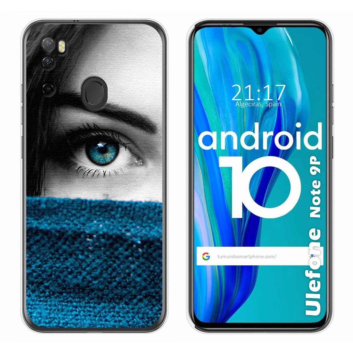 Funda Gel Tpu para Ulefone Armor Note 9P diseño Ojo Dibujos