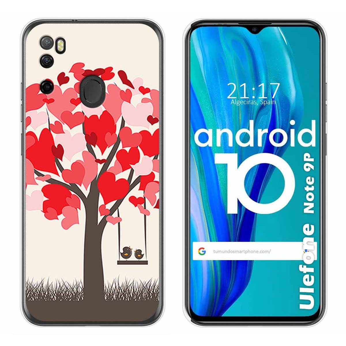 Funda Gel Tpu para Ulefone Armor Note 9P diseño Pajaritos Dibujos