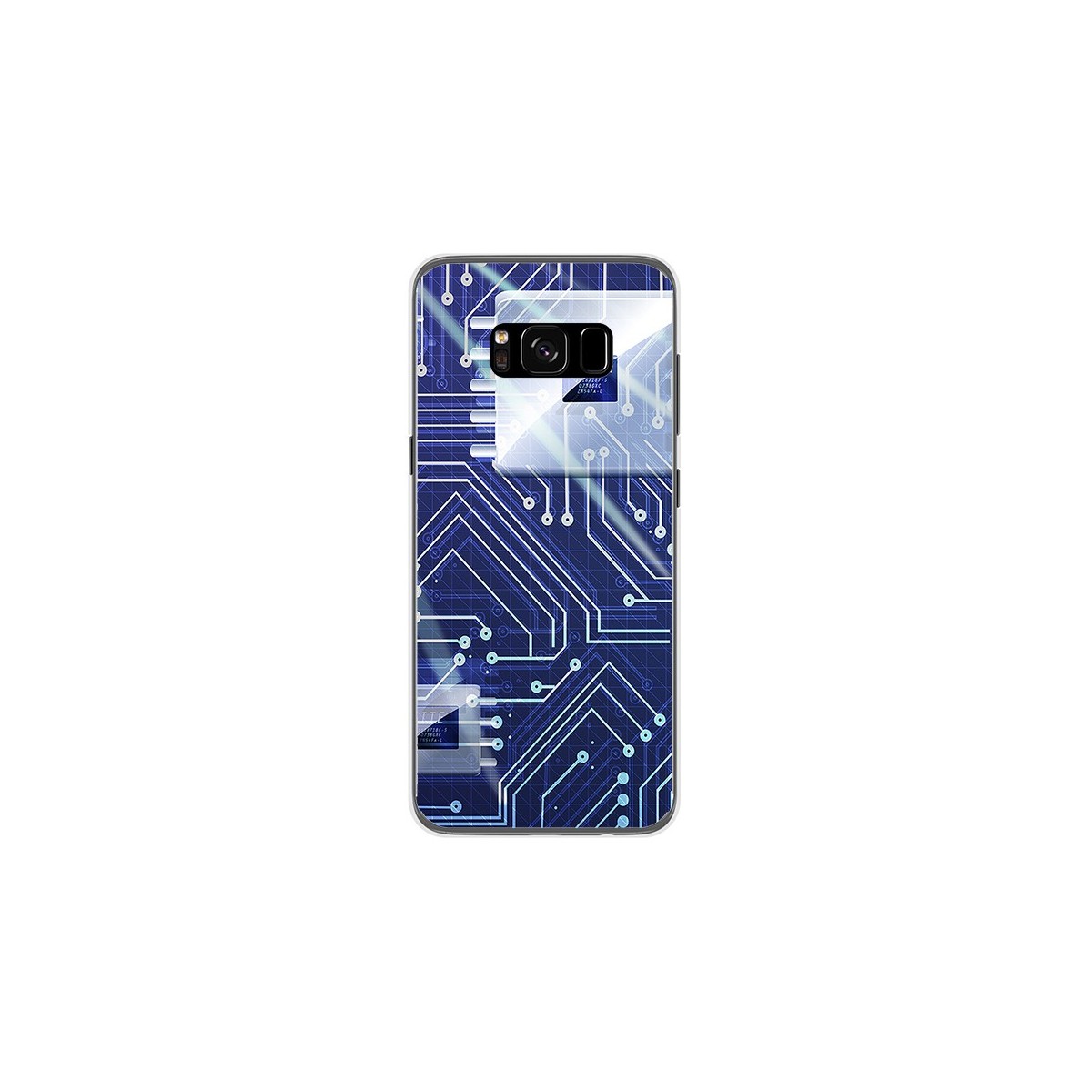 Funda Gel Tpu para Samsung Galaxy S8 Diseño Circuito Dibujos