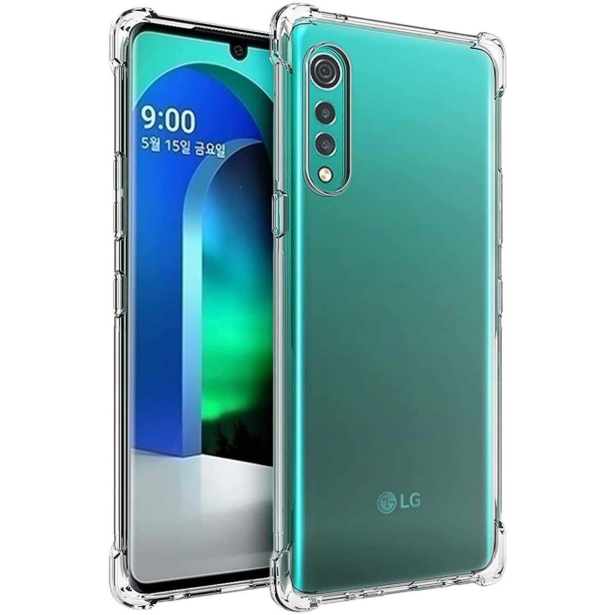 Funda Gel Tpu Anti-Shock Transparente para Lg Velvet 5G