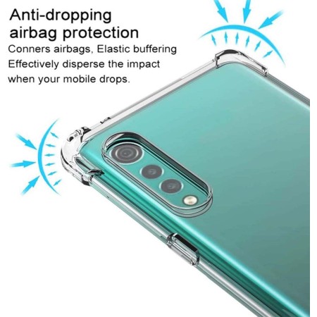 Funda Gel Tpu Anti-Shock Transparente para Lg Velvet 5G