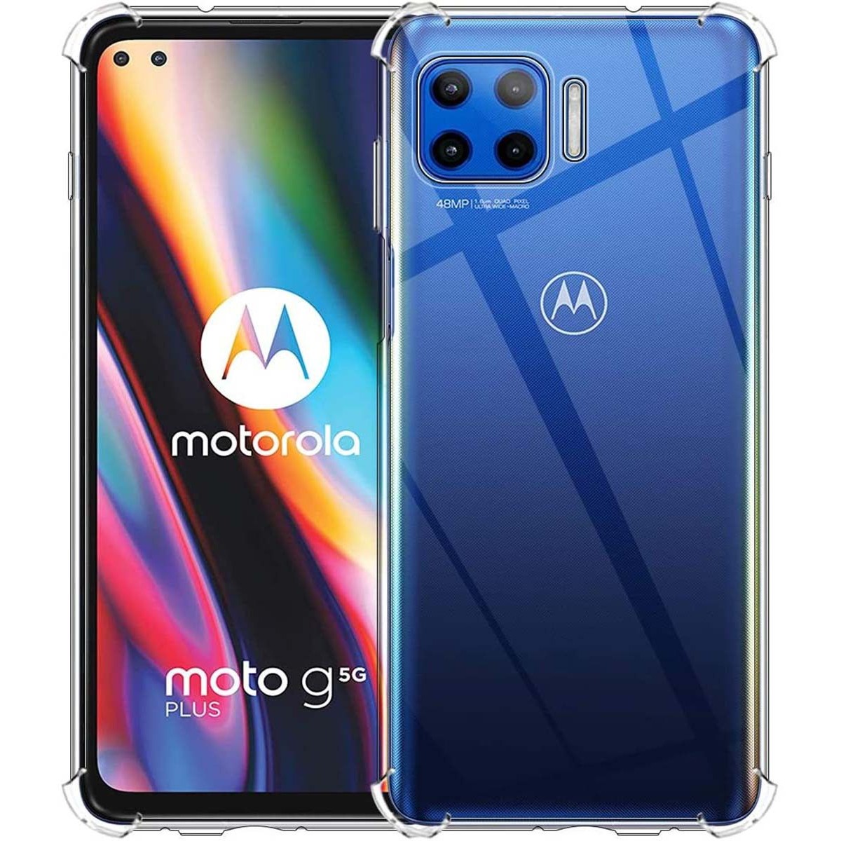Funda Gel Tpu Anti-Shock Transparente para Motorola Moto G 5G Plus