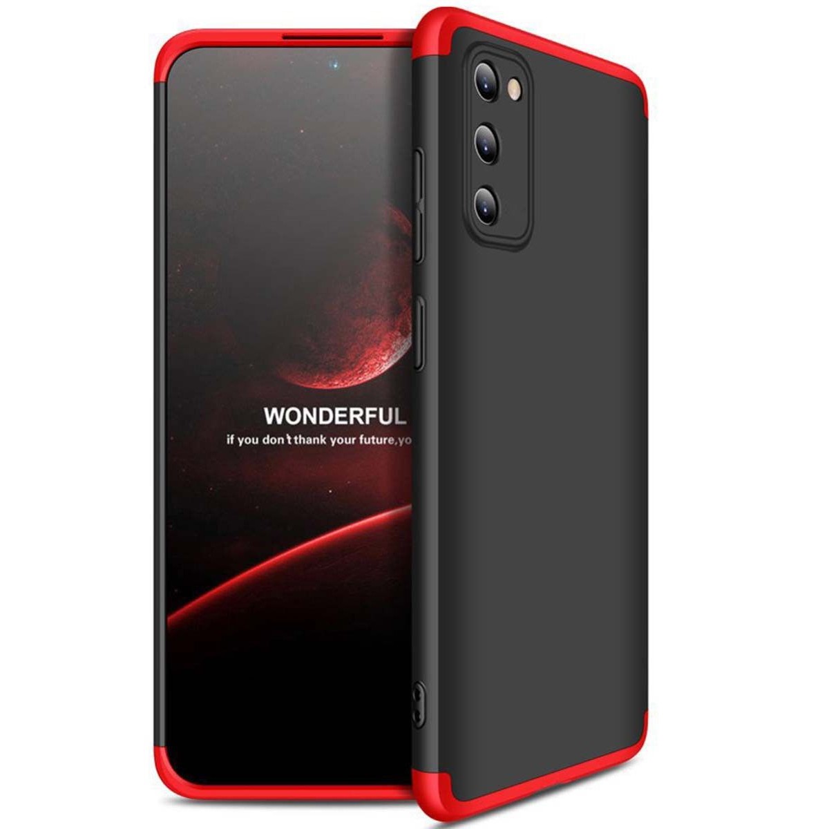 Funda Carcasa GKK 360 para Samsung Galaxy A41 color Negra / Roja