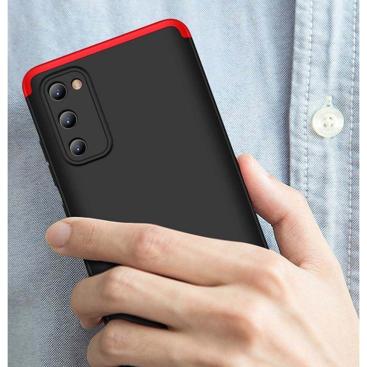 Funda Carcasa GKK 360 para Samsung Galaxy A41 color Negra / Roja