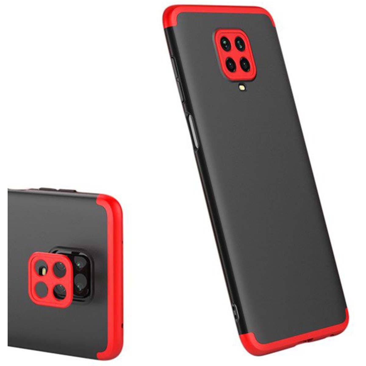 Funda Carcasa GKK 360 para Xiaomi Redmi Note 9S / Note 9 Pro color Negra / Roja