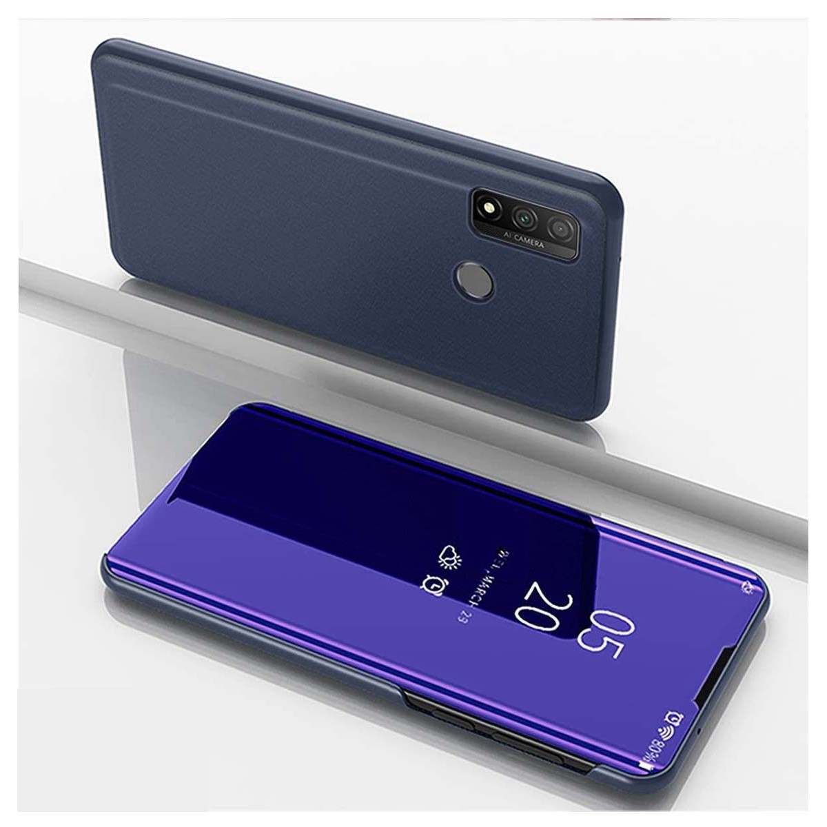 Funda Flip Cover Clear View para Huawei P Smart 2020 color Azul