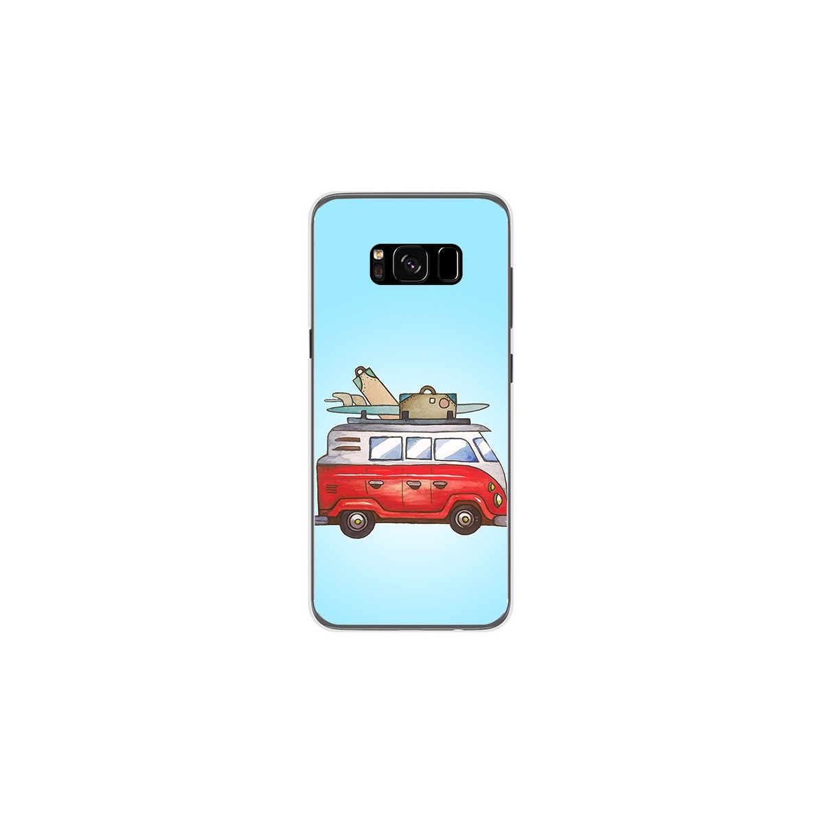 Funda Gel Tpu para Samsung Galaxy S8 Diseño Furgoneta Dibujos