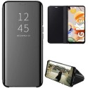 Funda Flip Cover Clear View para Lg K61 color Negra