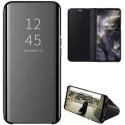 Funda Flip Cover Clear View para OnePlus Nord color Negra