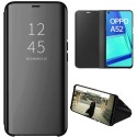 Funda Flip Cover Clear View para Oppo A52 / A72 color Negra