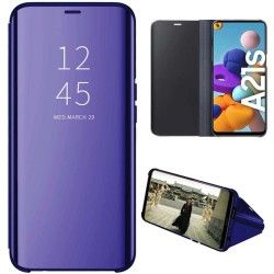 Funda Flip Cover Clear View para Samsung Galaxy A21s color Azul