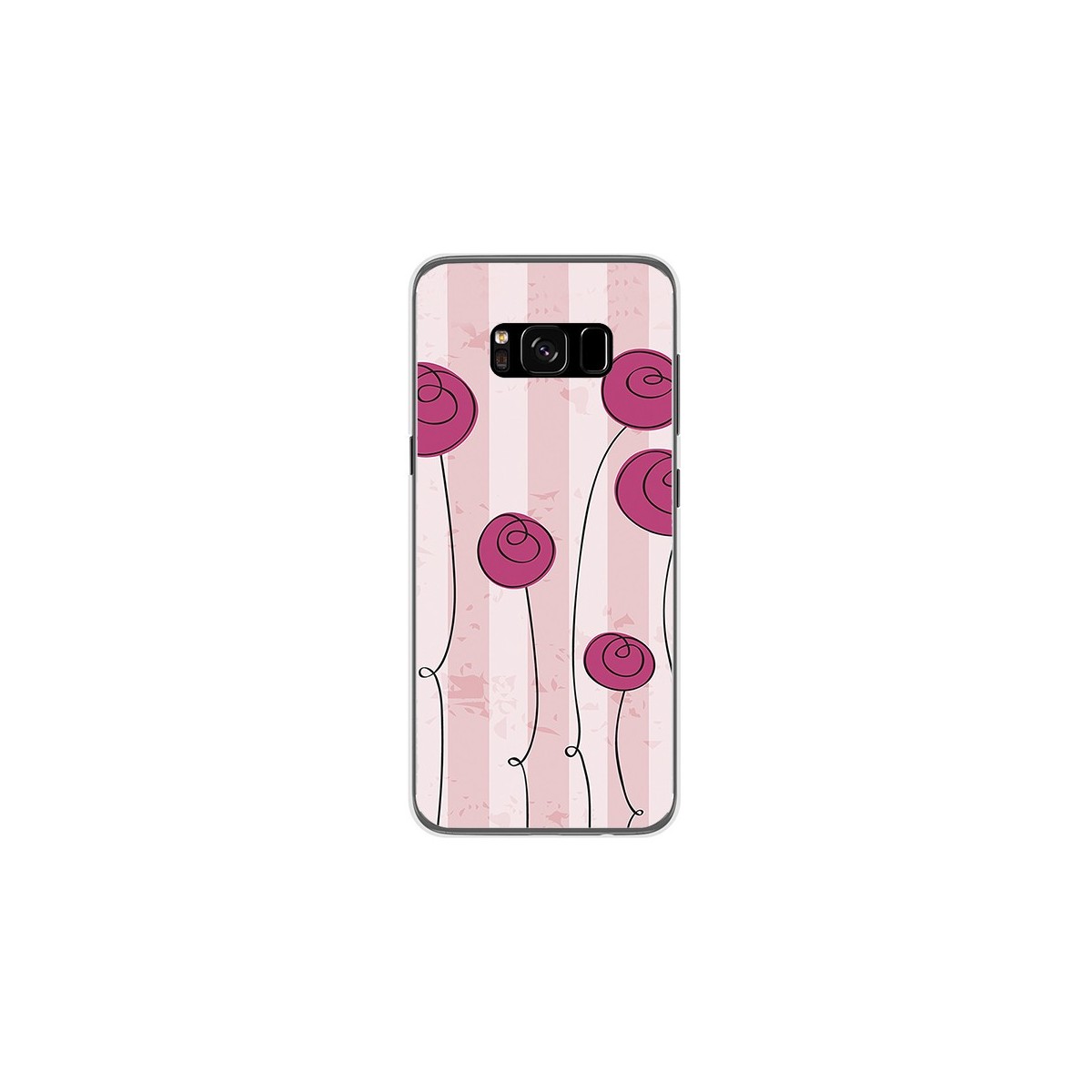 Funda Gel Tpu para Samsung Galaxy S8 Diseño Flores Vintage Dibujos