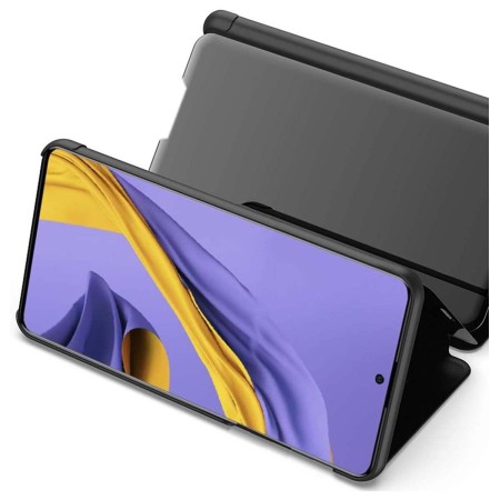 Funda Flip Cover Clear View para Samsung Galaxy A51 5G color Negra