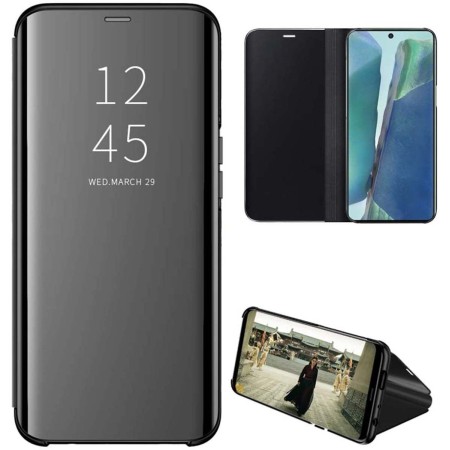 Funda Flip Cover Clear View para Samsung Galaxy Note 20 color Negra