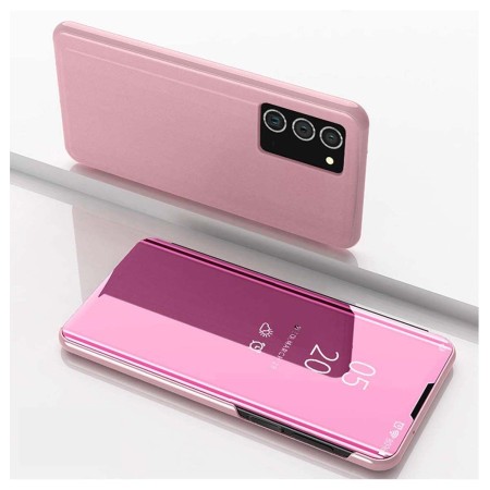 Funda Flip Cover Clear View para Samsung Galaxy Note 20 color Rosa
