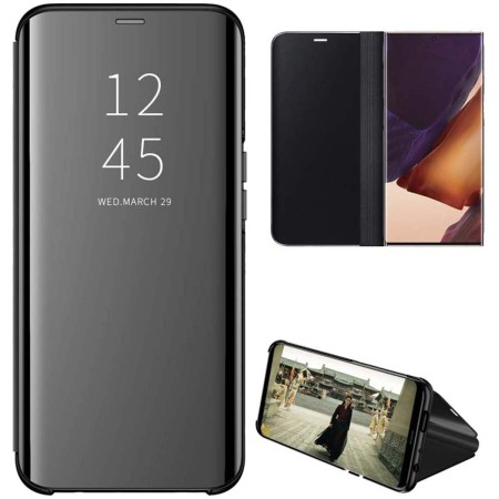 Funda Flip Cover Clear View para Samsung Galaxy Note 20 Ultra color Negra