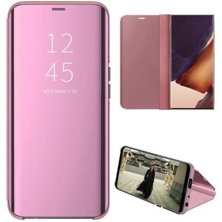 Funda Flip Cover Clear View para Samsung Galaxy Note 20 Ultra color Rosa