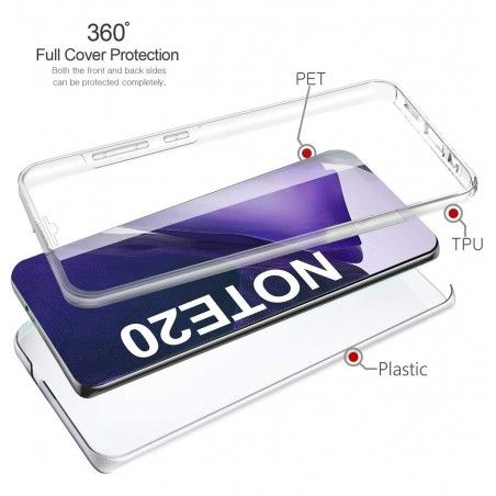 Funda Completa Transparente Pc + Tpu Full Body 360 para Samsung Galaxy Note 20