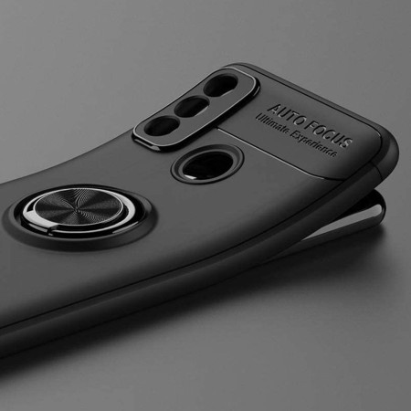 Funda Magnetica Soporte con Anillo Giratorio 360 para Huawei P Smart 2020 Roja