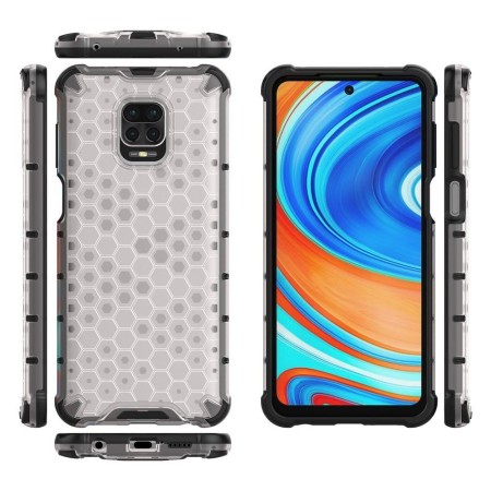 Funda Tipo Honeycomb Armor (Pc+Tpu) Transparente para Xiaomi Redmi Note 9