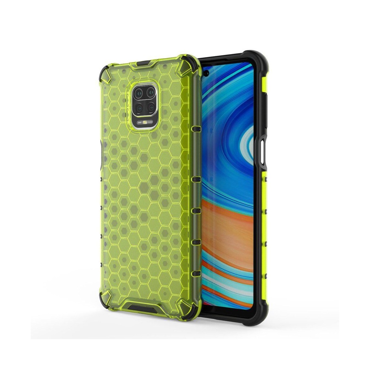 Funda Tipo Honeycomb Armor (Pc+Tpu) Verde para Xiaomi Redmi Note 9