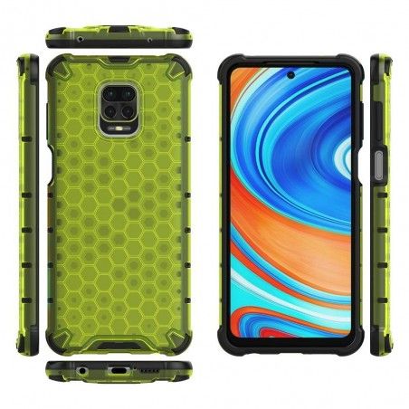 Funda Tipo Honeycomb Armor (Pc+Tpu) Verde para Xiaomi Redmi Note 9