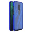 Funda Silicona Gel Tpu transparente con Marco Azul para Xiaomi Redmi Note 9S / Note 9 Pro