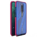 Funda Silicona Gel Tpu transparente con Marco Rosa para Xiaomi Redmi Note 9