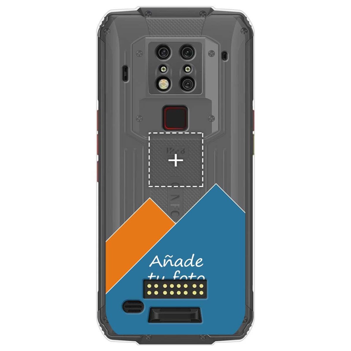 Personaliza tu Funda Gel Silicona Transparente con tu Fotografia para Oukitel Wp7 dibujo personalizada