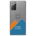 Personaliza tu Funda Gel Silicona Transparente con tu Fotografia para Samsung Galaxy Note 20 dibujo personalizada