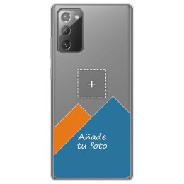 Personaliza tu Funda Gel Silicona Transparente con tu Fotografia para Samsung Galaxy Note 20 dibujo personalizada