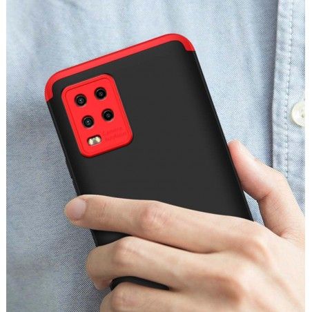 Funda Carcasa GKK 360 para Xiaomi Mi 10 Lite color Negra / Roja