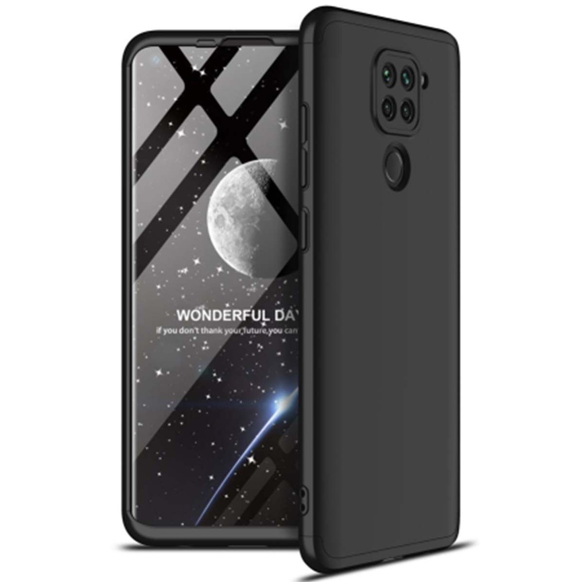 Funda Carcasa GKK 360 para Xiaomi Redmi Note 9 color Negra