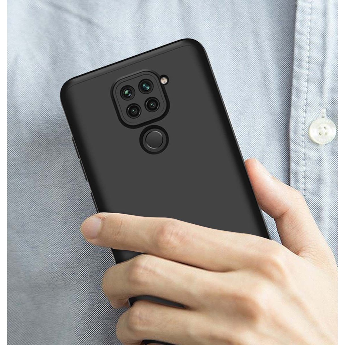 Funda Carcasa GKK 360 para Xiaomi Redmi Note 9 color Negra