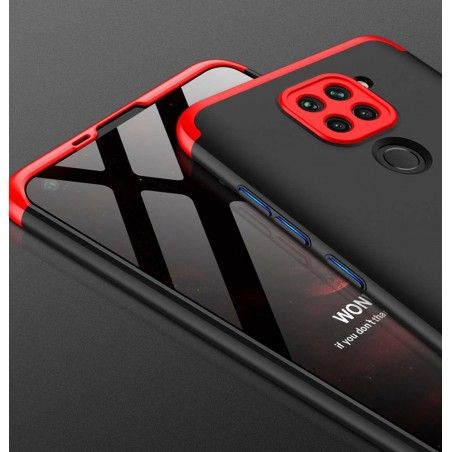 Funda Carcasa GKK 360 para Xiaomi Redmi Note 9 color Negra / Roja
