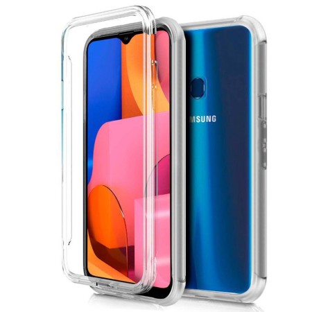 Funda Completa Transparente Pc + Tpu Full Body 360 para Samsung Galaxy A20s