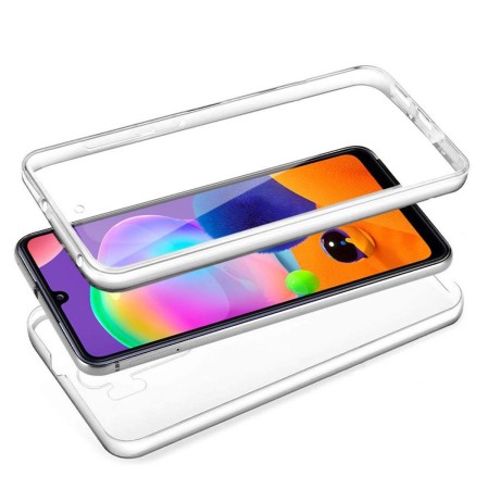 Funda Completa Transparente Pc + Tpu Full Body 360 para Samsung Galaxy A31